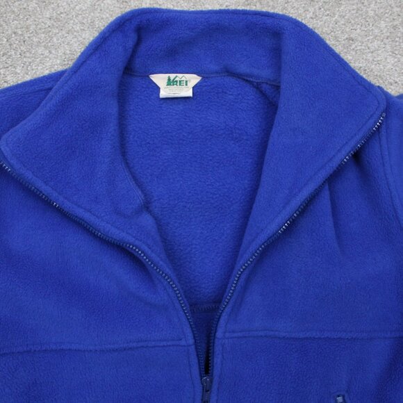 REI Sweater Jacket Women 16 Blue Fleece Polyester Zip Pockets Full Zip Coat - Picture 7 of 13